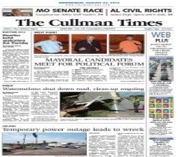 Cullman times newspaper cullman al - Newspaper Ads; Search ... The Cullman Times. Discussions about the city of Cullman’s growth were met with mixed reactions Monday, Nov. 4, as city officials touted the widespread impact of local ...